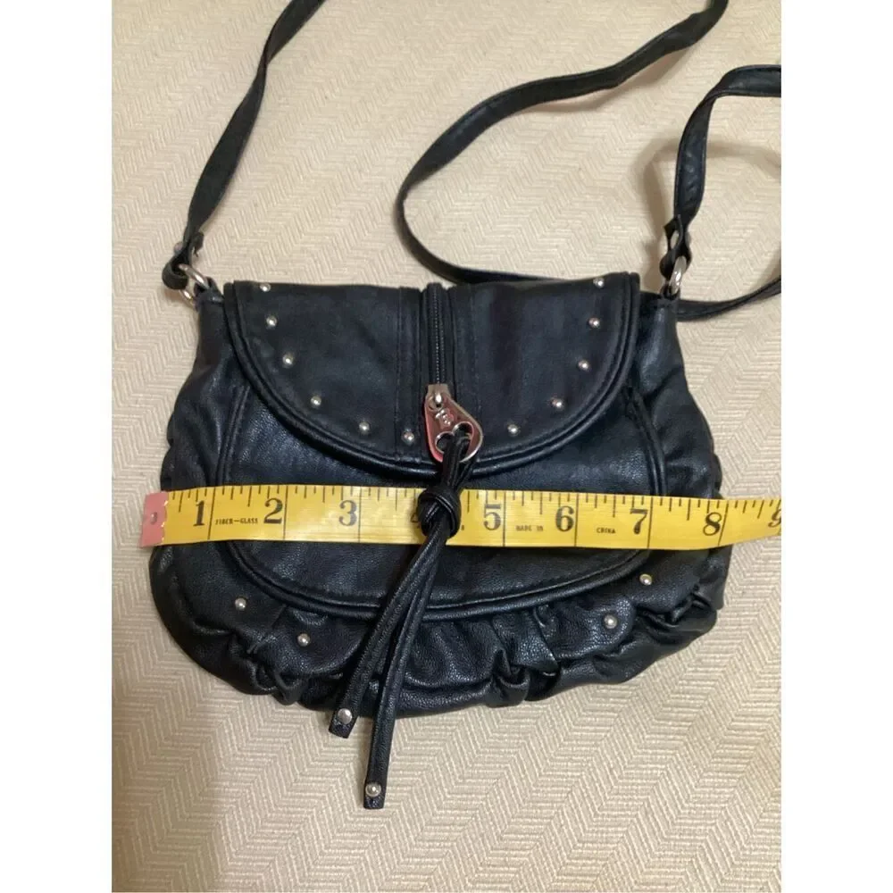 Betsy Johnson Moto Studded Shoulder Bag
